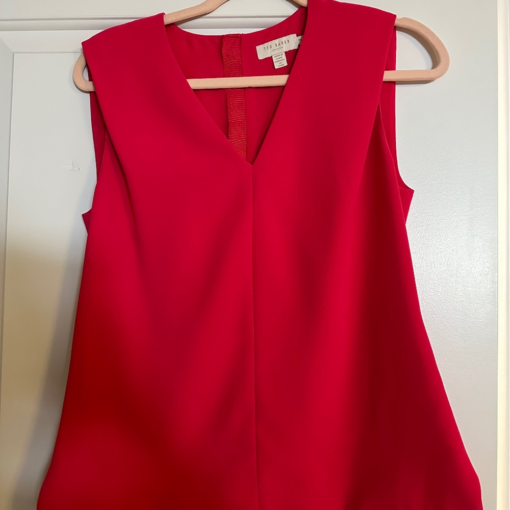 Ted Baker Barbie Pink Tank Top Ted Size 2 (US 6)